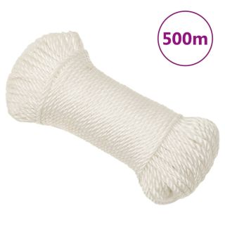 рабочая веревка, белая, 3 мм, 500 м, полипропилен