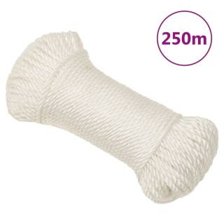 рабочая веревка, белая, 8 мм, 250 м, полипропилен