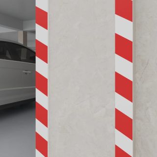 Защитные накладки на стены 6 шт., красные и белые, 50 x 20 x 2 см, пена EVA