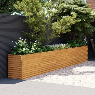 taimekast, 482 x 50 x 69 cm, Corten-teras