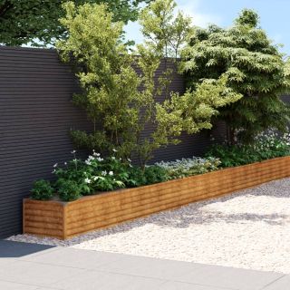 taimekast, 960x50x36 cm, Corten-teras