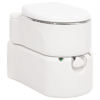 integreeritav matkatualett, valge, 24+17 l, HDPE ja teras