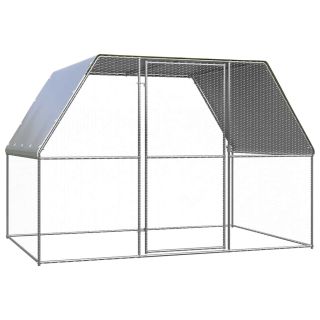 kanapuur, hõbedane ja hall, 3 x 2 x 2 m, tsingitud teras