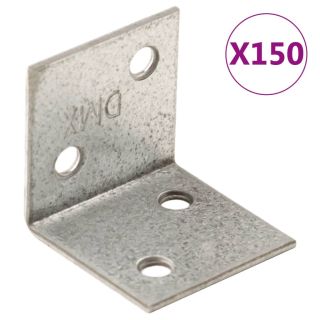 Угловые кронштейны 150 шт., 2 мм, 30x25x30 мм, оцинкованная сталь