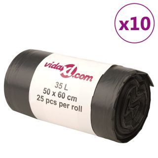 prügikotid, 250 tk, must, 35 l