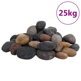 poleeritud veerkivi 25 kg, erivärvi, 5-8 cm