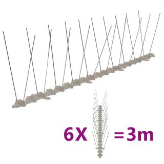 2-realine plastist linnupiikide komplekt, 6 tk, 3 m