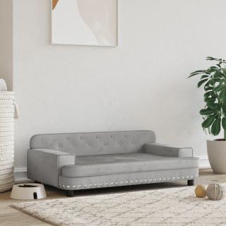 koeravoodi, helehall, 90 x 53 x 30 cm, samet