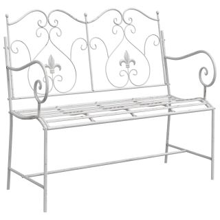 pank Valge Metall 104 x 54 x 93 cm Vastupidav Välibank