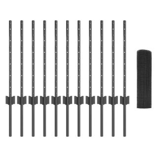 keeratud traadi aed koos 11 U postiga Hall 0.6x25 m Teras