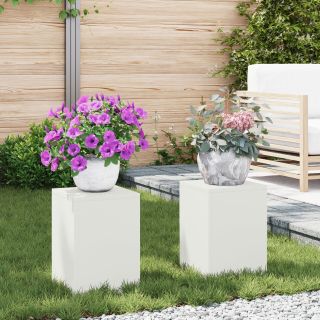 Välise Taimeseisakud Pillar 2 tk Valge 24x24x35 cm Teras