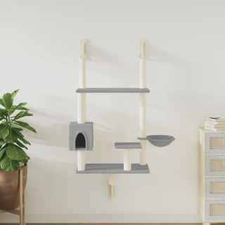seinale kinnitatav kassi kraapimispost, helehall, 153 cm