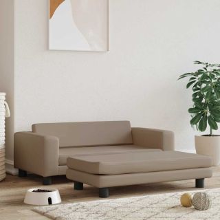 koeravoodi laiendusega, cappuccino, 100 x 50 x 30 cm, kunstnahk