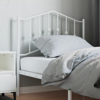 metallist voodipeats, valge, 90 cm