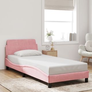 voodiraam peatsiga ilma madratsita Roosa 90x190 cm samet