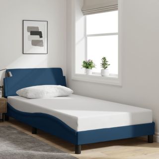 voodiraam peatsiga ilma madratsita Sinine 100x200 cm kangas