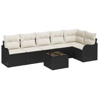 6-osaline Aia Diivanikomplekt Küttega Pruni Polü Rattan,2-kohaline Aia Diivan Hoidlaga ja Küttega Must Polü Rattan