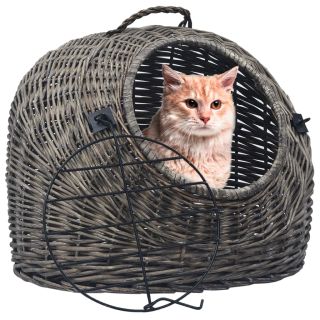 kassi transpordipuur, hall, 45 x 35 x 35 cm, naturaalne paju