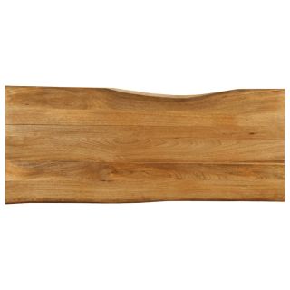 lauaplaat, 140 x 60 x 2,5 cm, naturaalsete servadega, mangopuit
