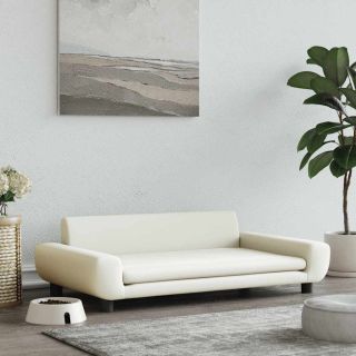 koeravoodi, kreemjas, 100 x 54 x 33 cm, samet