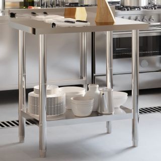 köögi töölaud pritsmekaitsmega, 82,5x55x93 cm, roostevaba teras