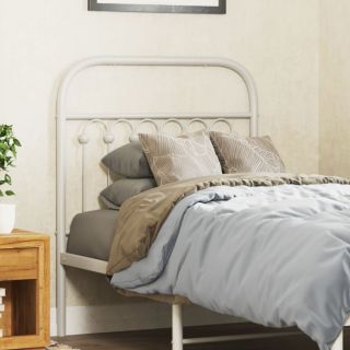 metallist voodipeats, valge, 80 cm