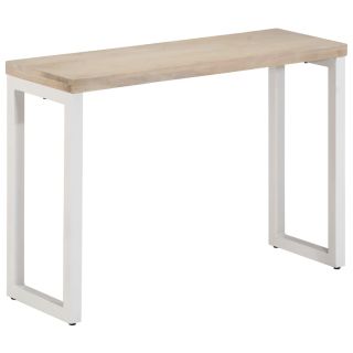 konsoollaud, pruun, 110 x 35 x 76 cm, mangopuit ja raud