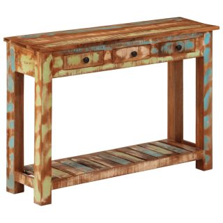 konsoollaud, 110x30x76 cm, taastatud puit