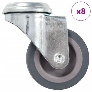poldiaukudega pööratavad mööblirattad 8 tk, 50 mm