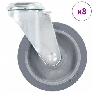 poldiaukudega pööratavad mööblirattad 8 tk, 100 mm