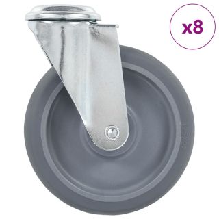 poldiaukudega pööratavad mööblirattad 8 tk, 125 mm