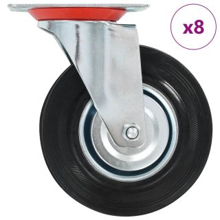 8 tk pöörlev ratas 125 mm