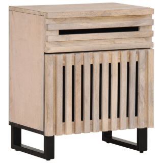 Тумбочка прикроватная, белая, 50 x 34 x 60 см, манговое дерево