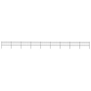 terava otsaga aed, terasest, 15,3 x 0,8 m, must