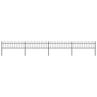 kumerate otstega aed, teras, 6,8 x 0,6 m, must