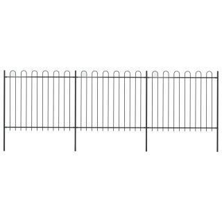 kumerate otstega aed, teras, 5,1 x 1,5 m, must