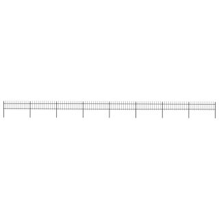 terava otsaga aed, terasest, 13,6 x 0,6 m, must