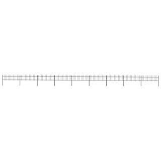 terava otsaga aed, terasest, 15,3 x 0,6 m, must