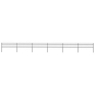 terava otsaga aed, terasest, 10,2 x 0,6 m, must