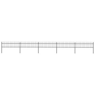 terava otsaga aed, terasest, 8,5 x 0,6 m, must