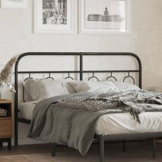 металлическое изголовье, черное, 150 см