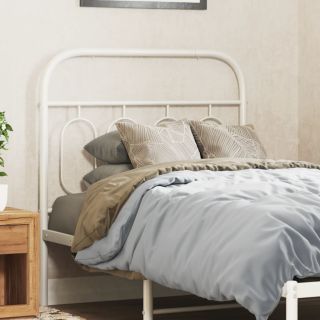 metallist voodipeats, valge, 90 cm