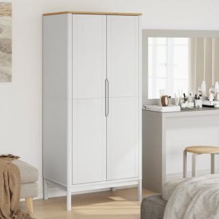 riidekapp FLORO, valge, 77 x 53 x 171 cm, männipuit