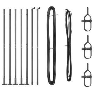 Aedapostid aluspindadega 7 tk Ø32mm 83,5cm Galvaniseeritud teras