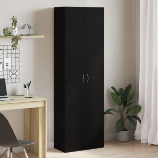 Kontorikapp Must tamm 60x32x190 cm Tehispuit