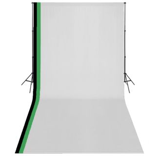 fotostuudio komplekt 3 tausta ja reguleeritava raamiga 3 x 6 m