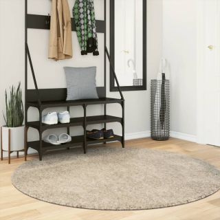 vaip ISTAN, kõrge narmaga, läikiv välimus, beež , Ø 160 cm