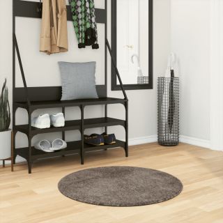 vaip ISTAN, kõrge narmaga, läikiv välimus, hall, Ø 80 cm