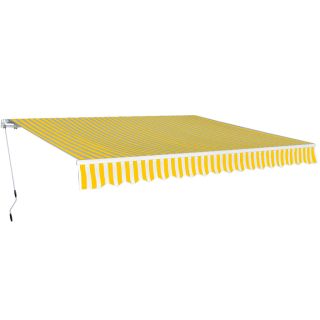 kokkupandav varikatus, käsitsi kasutatav, 400 cm kollane/valge