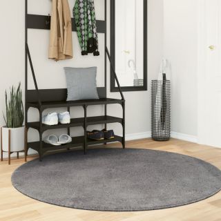 vaip HUARTE, lühikese narmaga, pestav, antratsiit, Ø 160cm